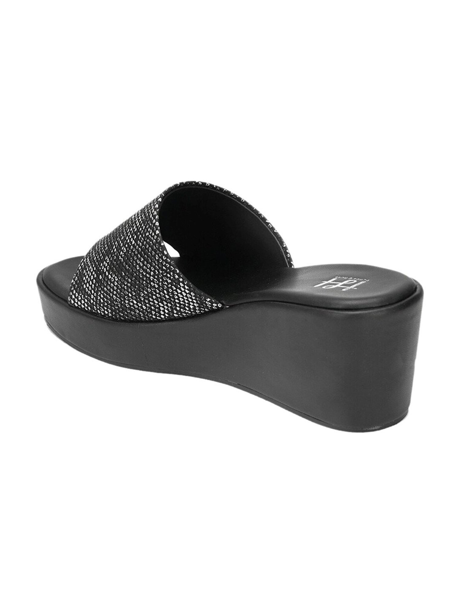 Hydes N Hues Women's Black Casual Wedges