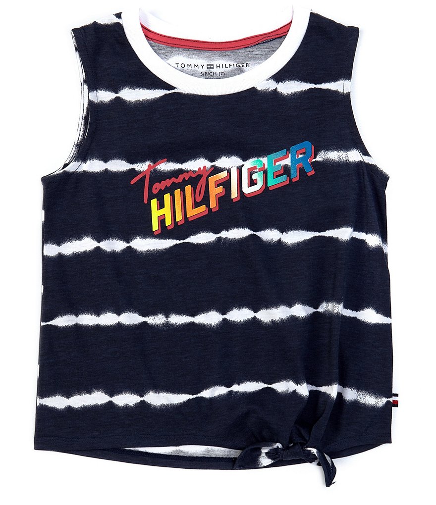 Tommy Hilfiger Big Girls 7-16 Tie-Dye Striped Tank Top
