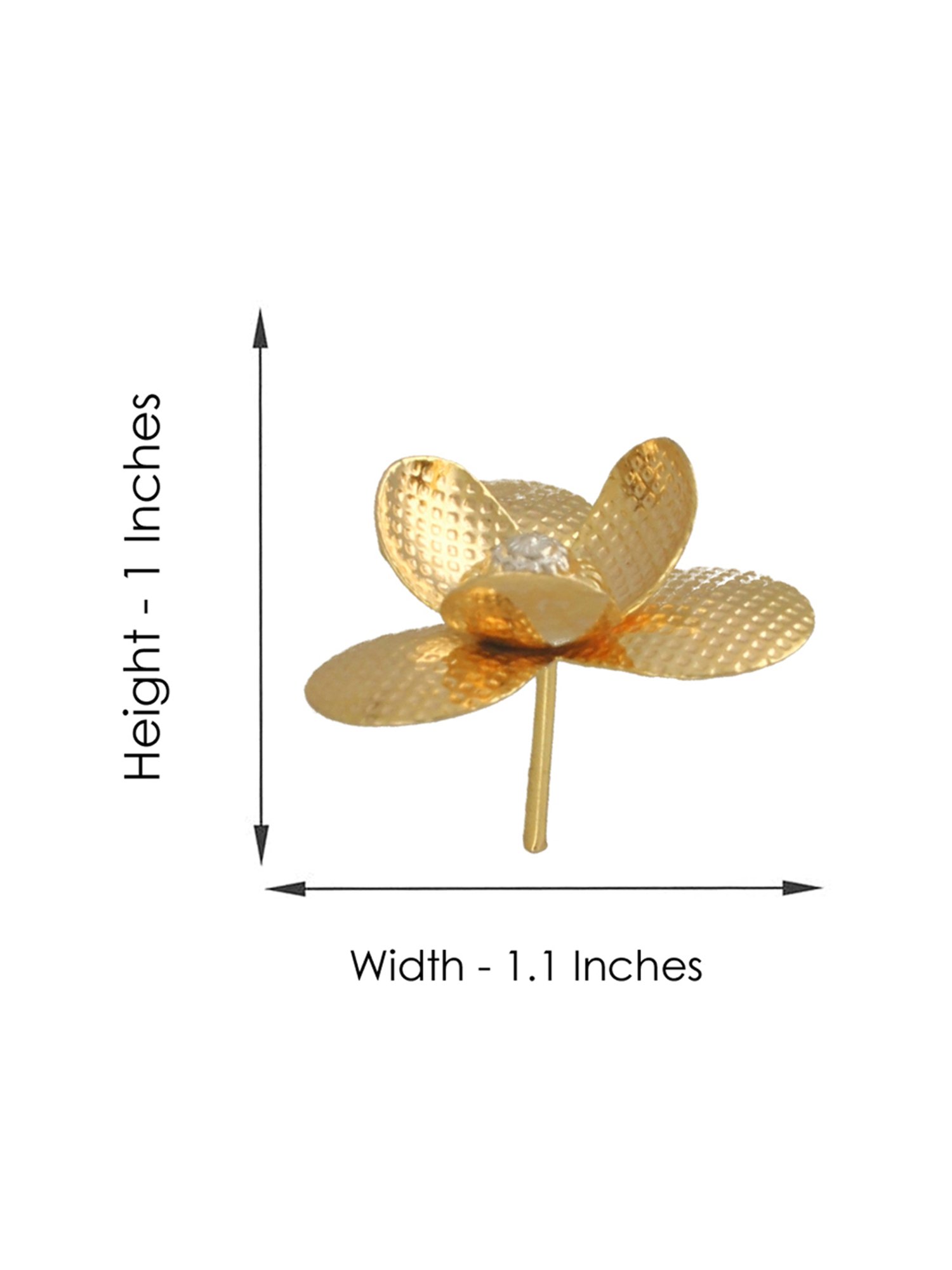 Sri Jagdamba Pearls Unique Golden 0.8 Silver Pooja Flower - 3.73 gm