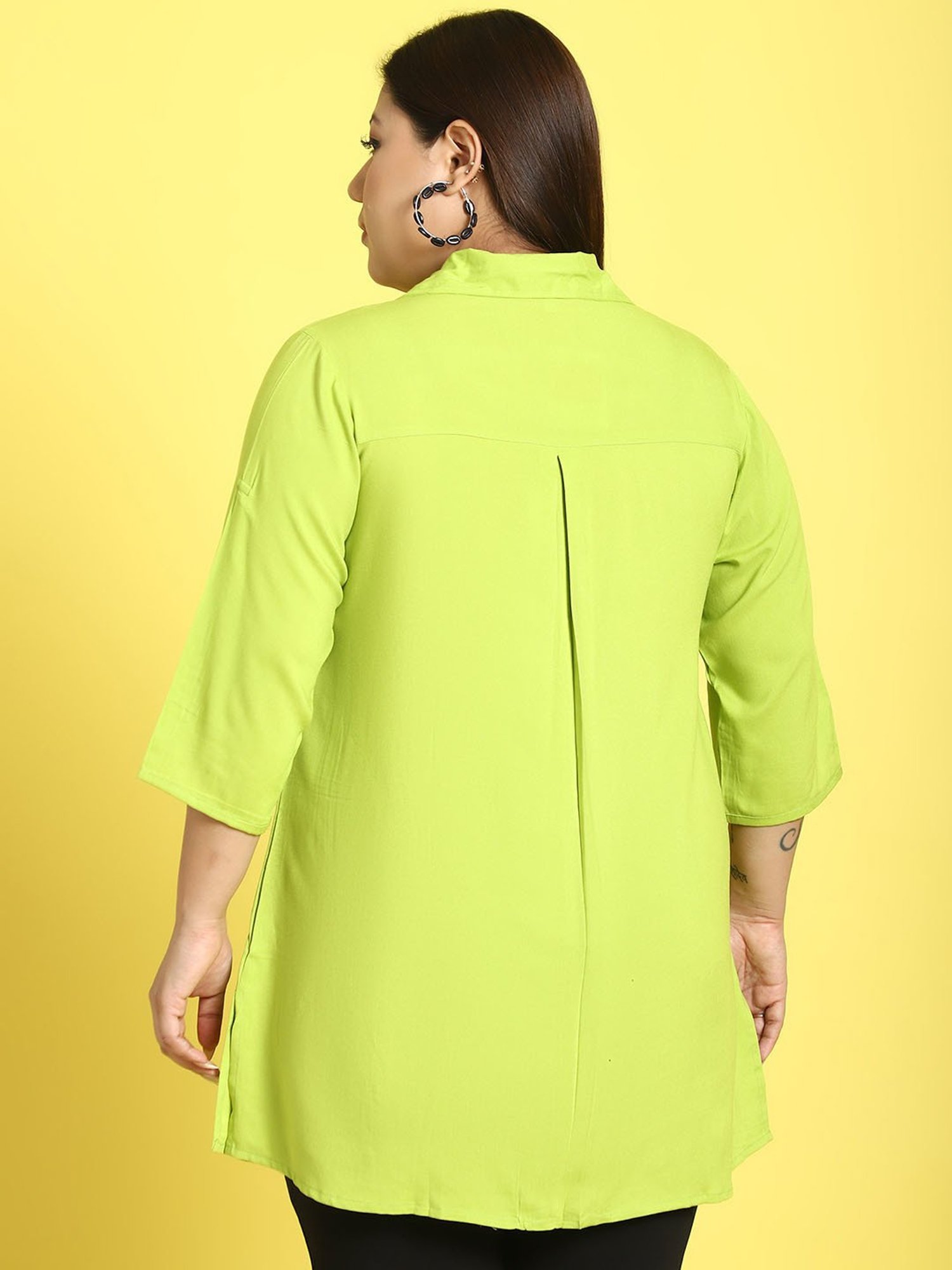 theRebelinme Green Solid Shirt