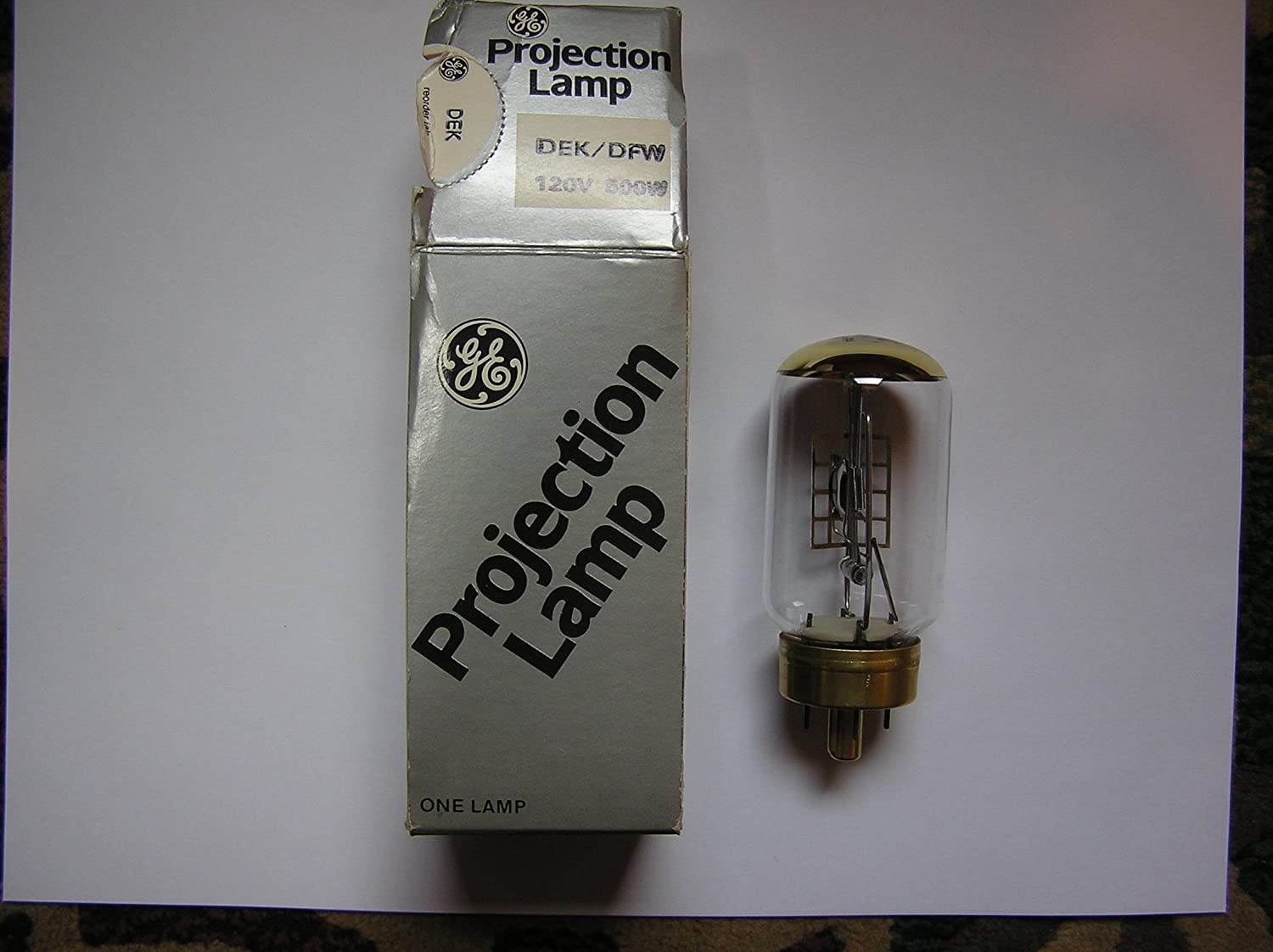 GE DEK / DFW Projection Lamp,  120V, 500 W