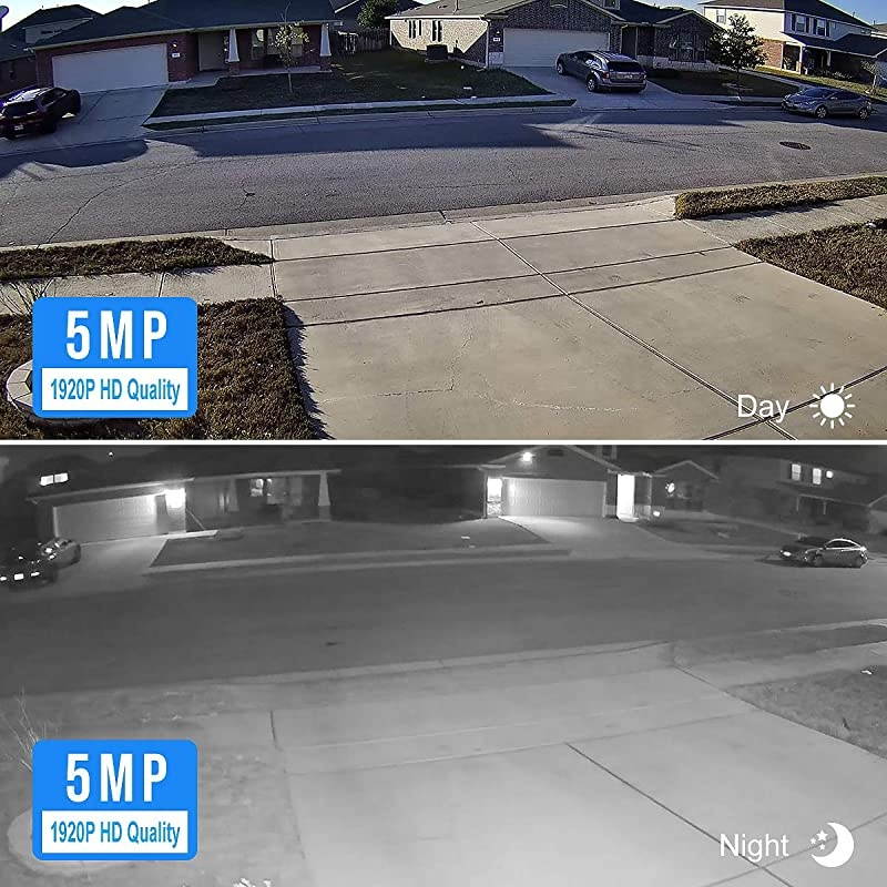 PTZ WiFi IP Camera Outdoor, 1920P HD Wireless Surveillance Camera, 5X Zoom Waterproof Security Camera, 2-Way Audio, Enhanced Night Vision, Smart Detection Alarm, ONVIF, SD Card Slot