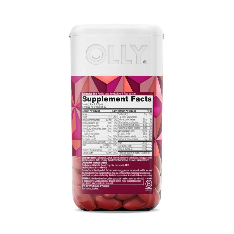 OLLY Ultra Women's Multi + Omega-3 Ultra Softgels - 60ct