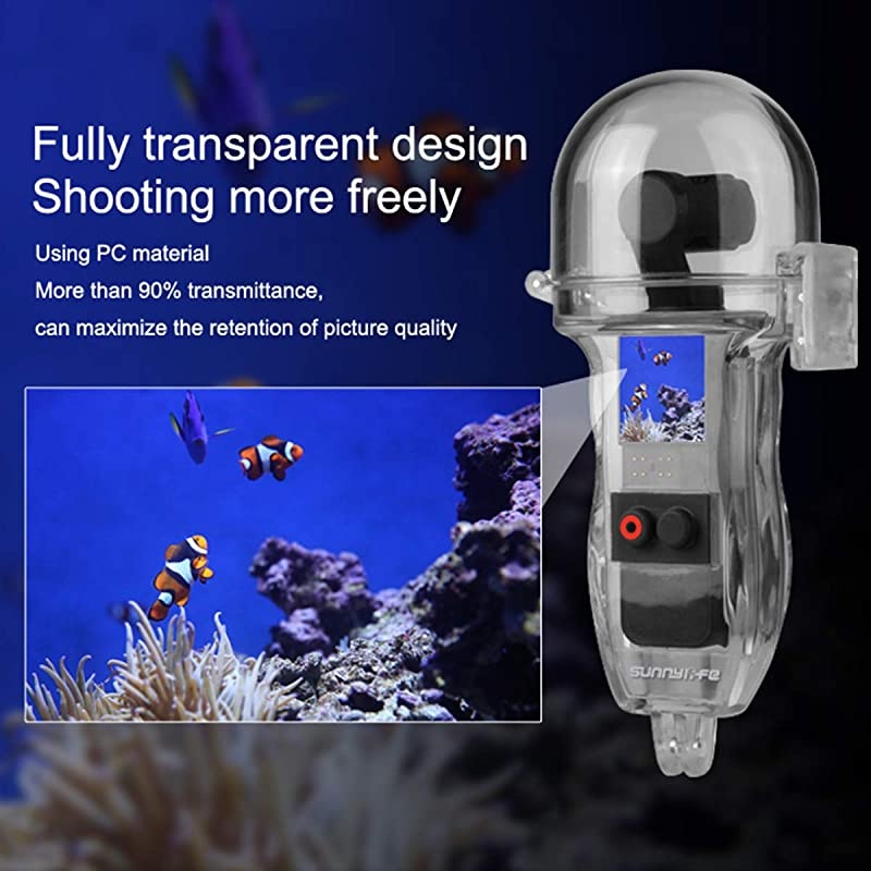 Upgraded Diving Waterproof Case Protective Housing Cover with Control Button for DJI OSMO Pocket Accessories