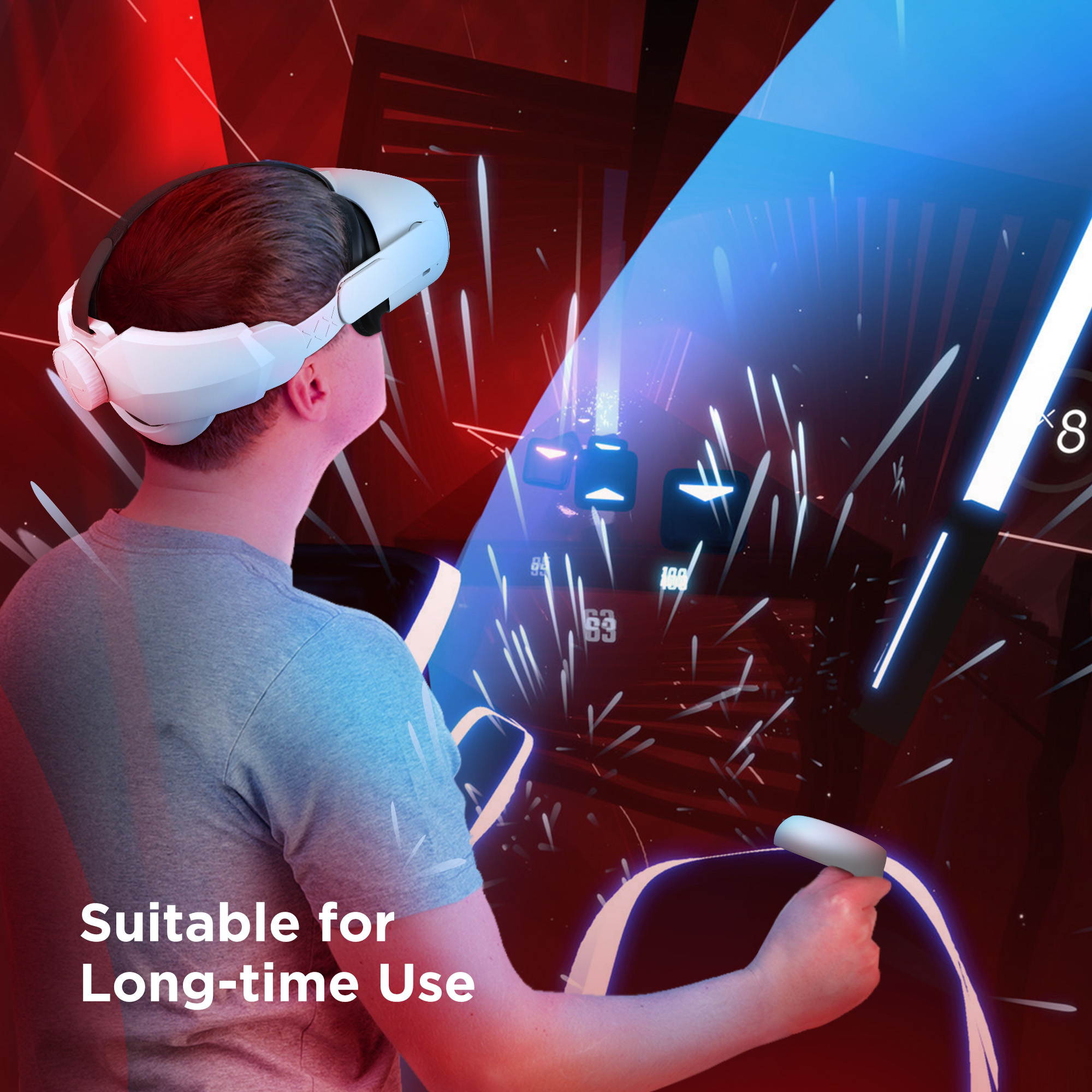 KIWISAMRT Elite Strap for Oculus Quest 2 Accessories, Replacement Head Strap with Head Cushion