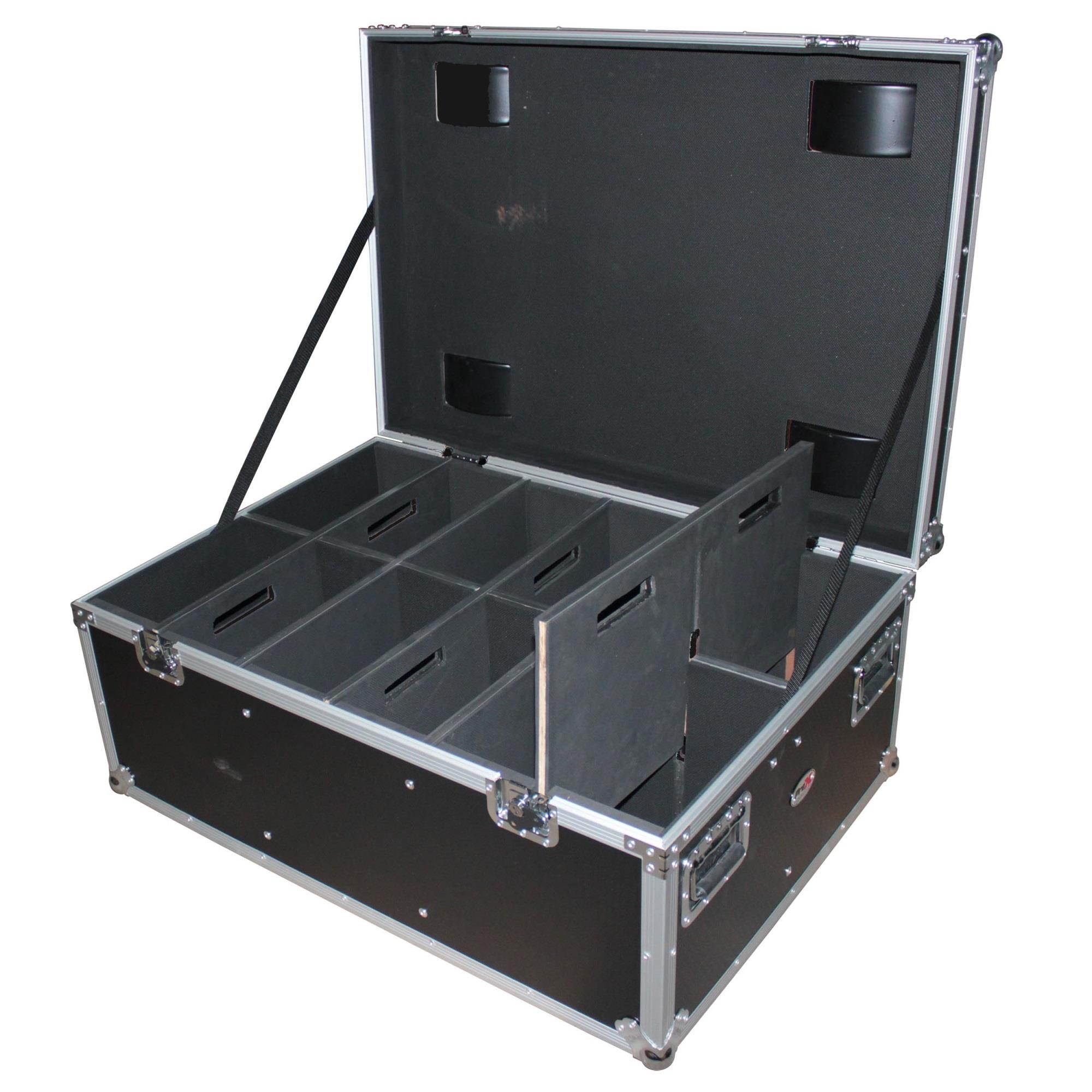 Par Can Utility Case W-Wheels Will Hold 6 or 12 Par Lights