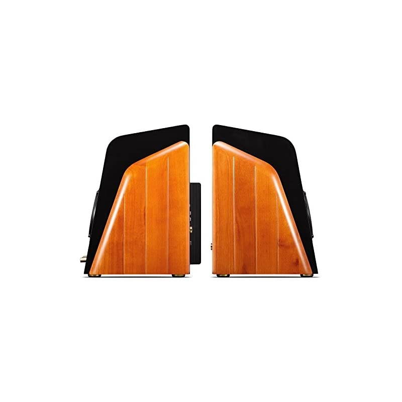 M200MKIII+ Powered 2.0 Bookshelf Speakers - Bluetooth Connection - 1.1 Inch Dome Tweeters - 5.25 Inch Midbass Drivers - RMS 120W - Solid Wood Cabinets