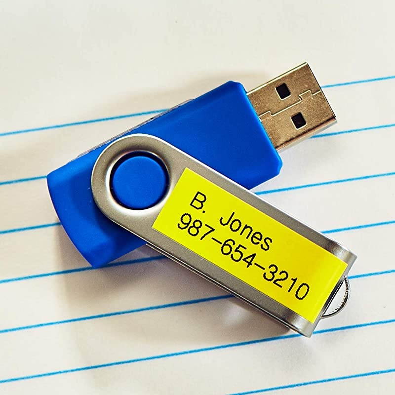 Genuine P-Touch TZE-641 Tape, 3/4" (0.7") Standard Laminated P-Touch Tape, Black on Yellow, For Indoor or Outdoor Use, Water-Resistant, 26.2 ft (8 m), Single-Pack