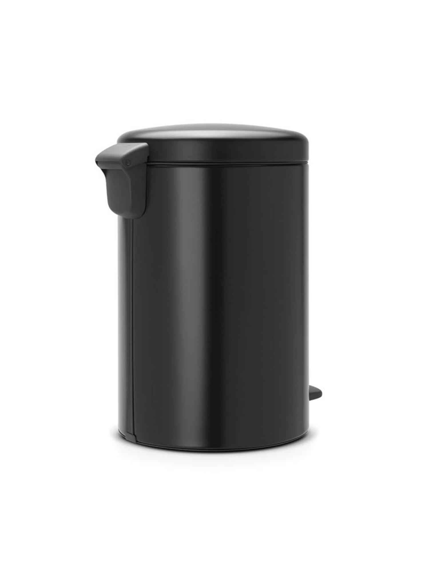 BRABANTIA New Icon Matt Black Metal Pedal Dustbin (2 L) - Set of 1