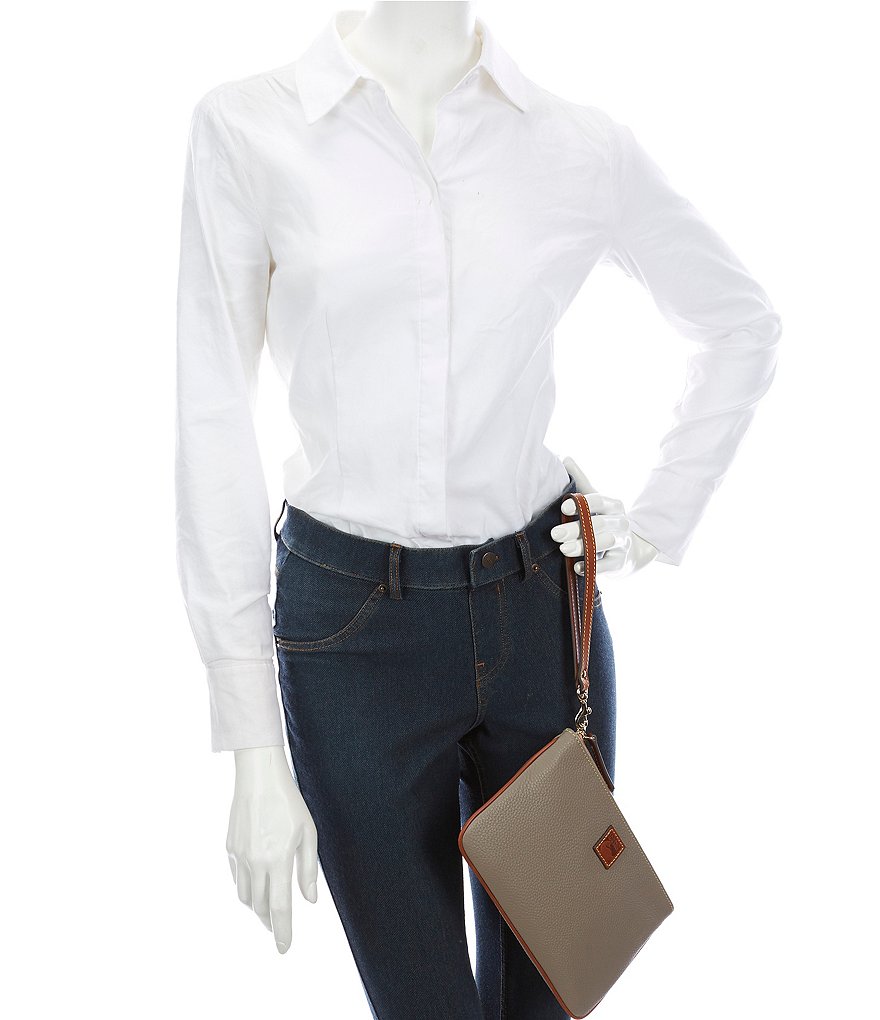 Dooney & Bourke Pebble Collection Large Leather Zippered Wristlet