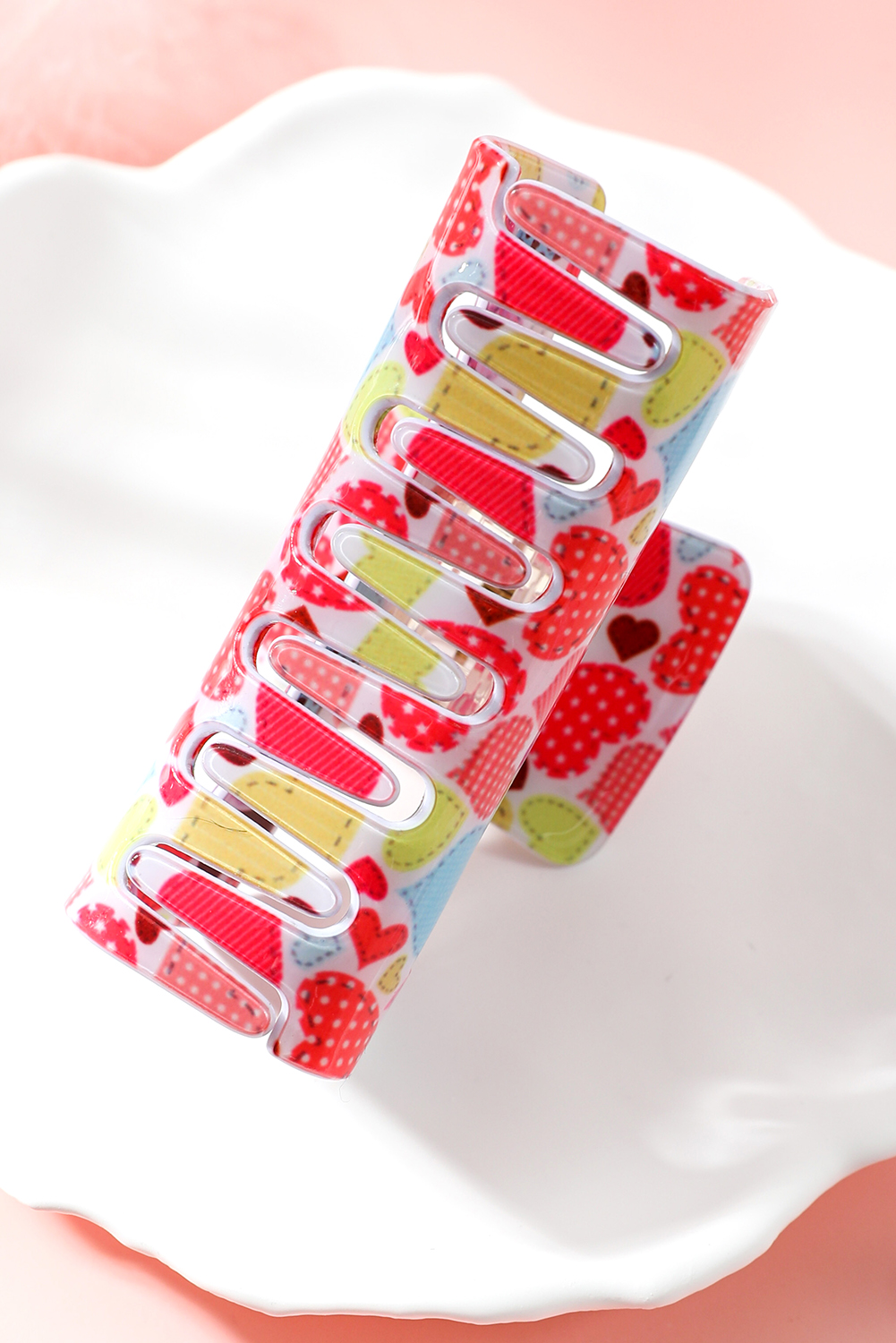 Rosy Flower Hair Claw Clip