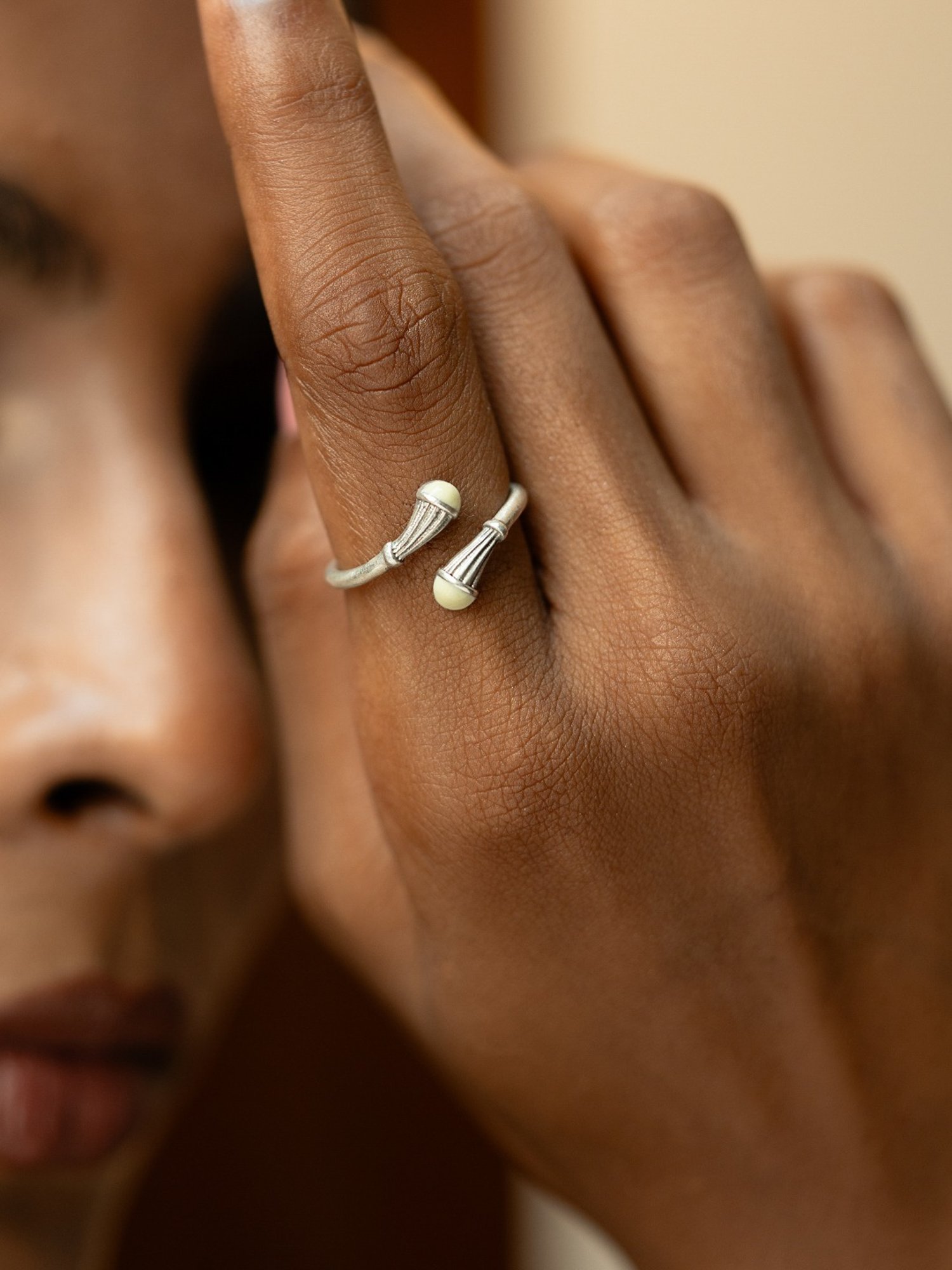 GIVA 925 Silver Pearly Bloom Ring for Women & Girls