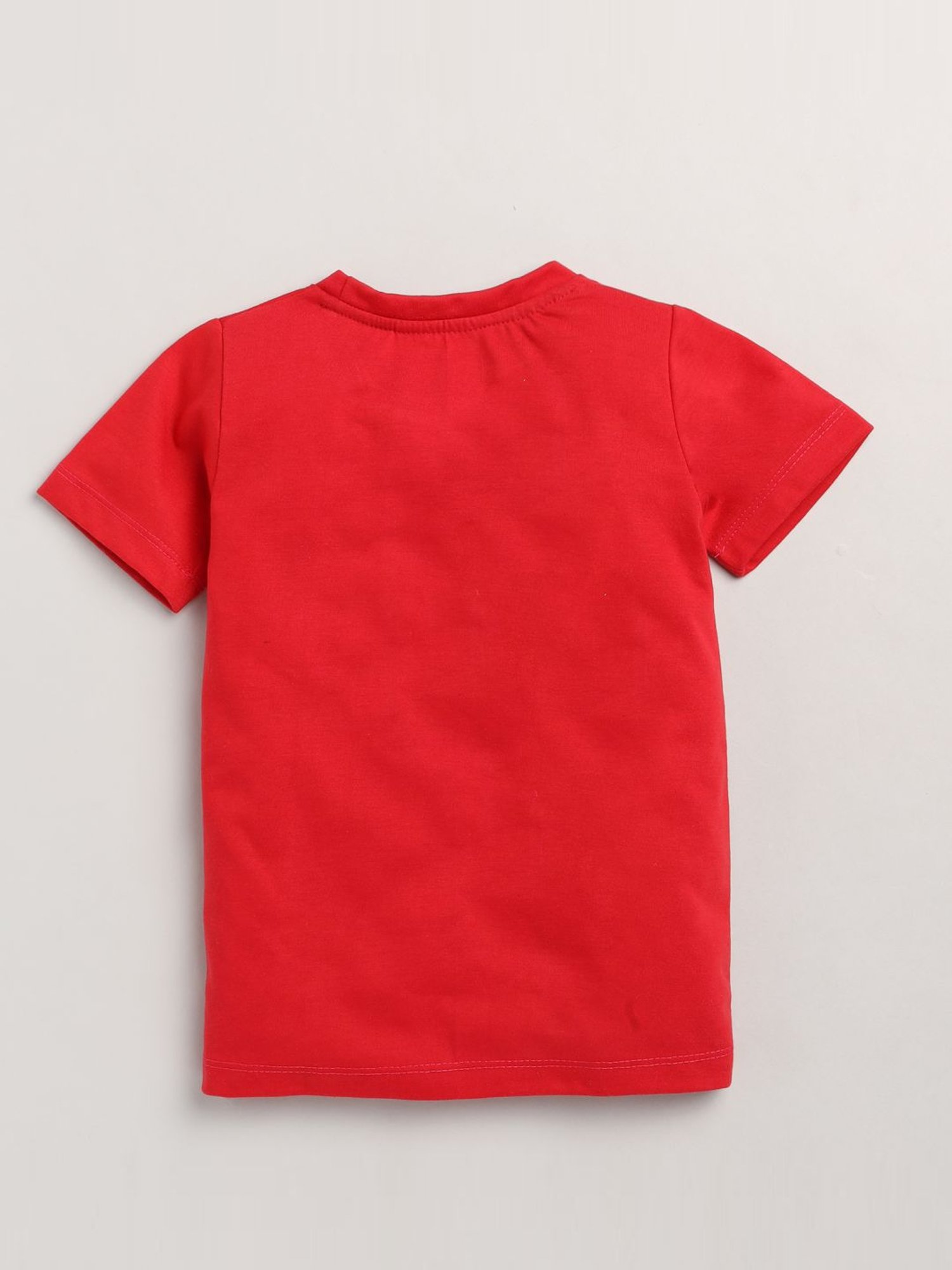 Lazy Shark Kids Red Printed T-Shirt & Shorts