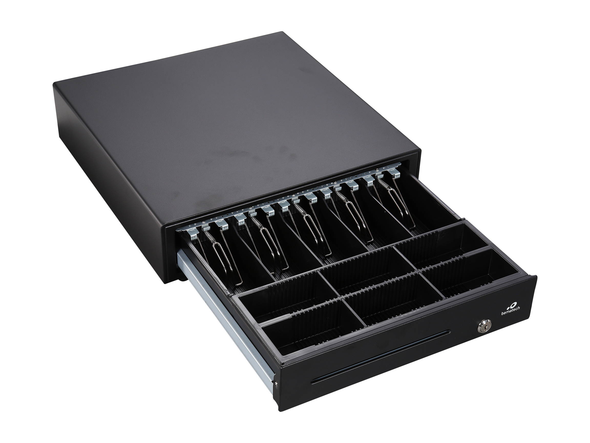 Logic Controls CD415 Economy Cash Drawer, Hardwired RJ12, Compatible with Epson or Star Printers, 16" x 16" x 4.5", Black