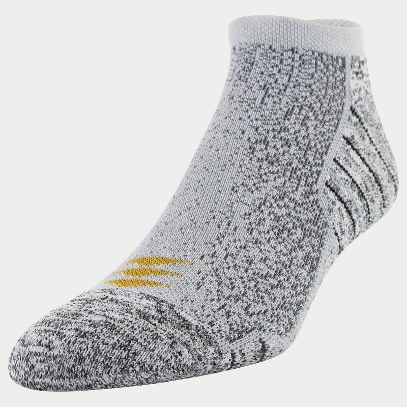 PowerSox Men's Sport 6pk Fade No Show Athletic Socks - White/Blue 6-12.5