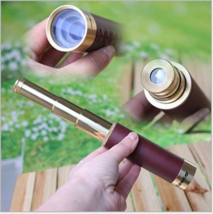 25X30 Brass Scalable To Stretch Zoom Monocular Maritime Nautical Pirate Telescope Ship Spyglass Scope