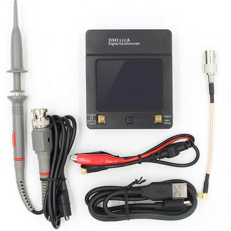 DSO112A TFT Mini Digital Oscilloscope Touch Screen Portable USB Oscilloscope Interface 2MHz 5Msps