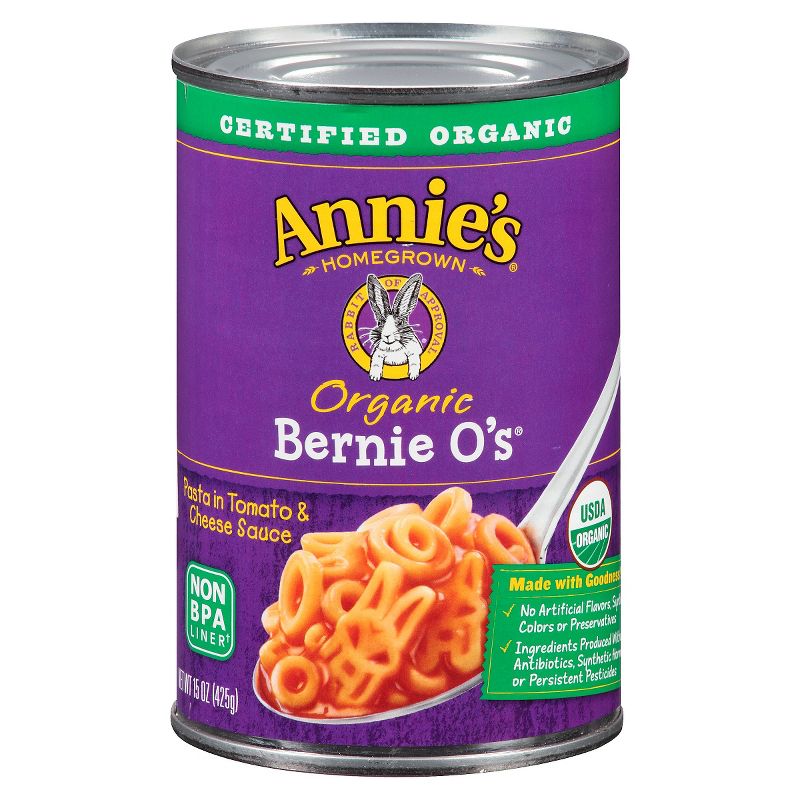 Annie's Homegrown Organic Bernie O's Pasta in Tomato & Cheese Sauce 15oz
