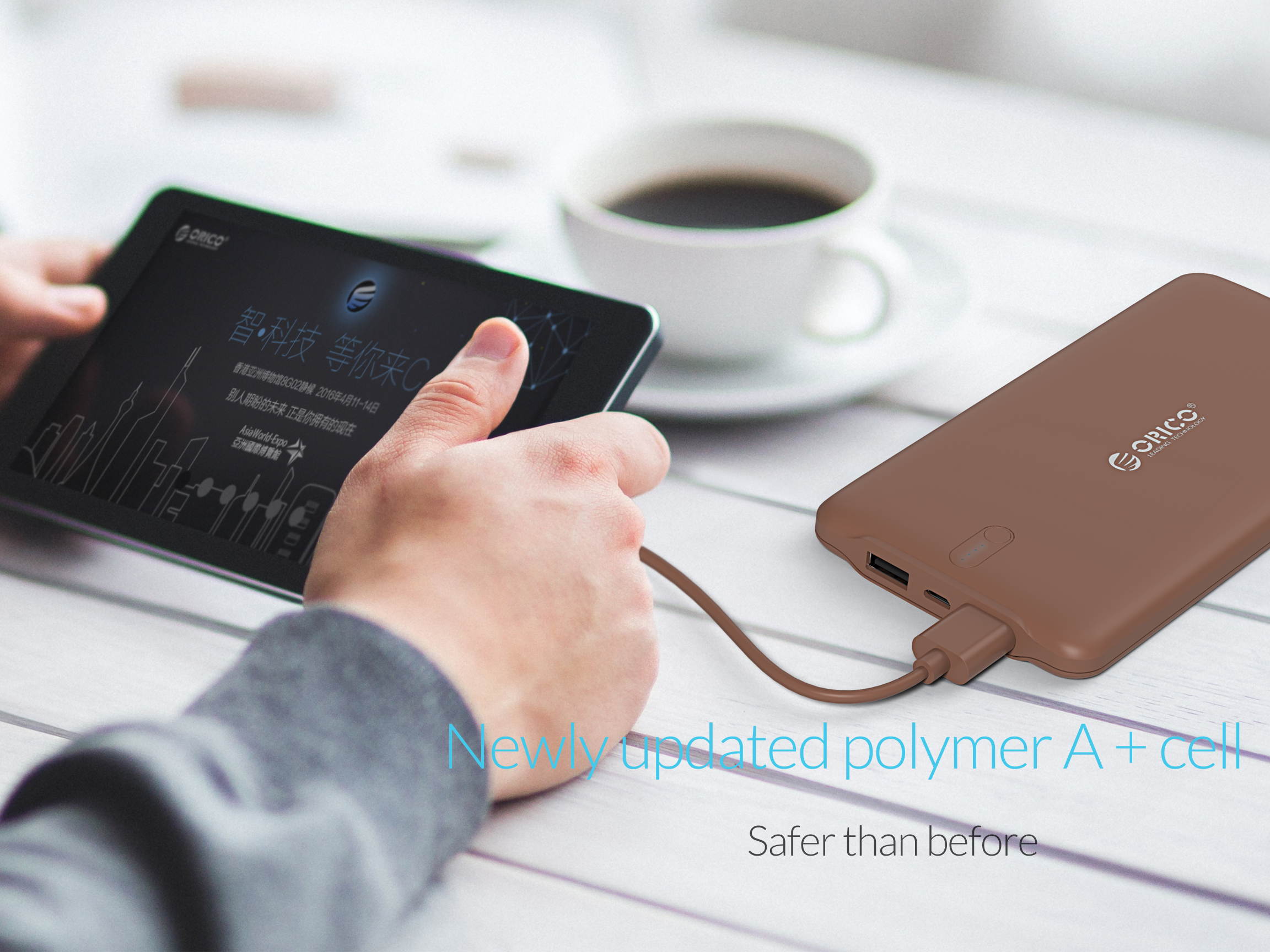 ORICO  Ultra Slim High Capacity Travel Battery Portable 10000mAh Pack Power Bank Dual USB 5V2.4A Charger with LED Power Indicator
Technology for iPhone, Samsung Galaxy and More -White (D10000)