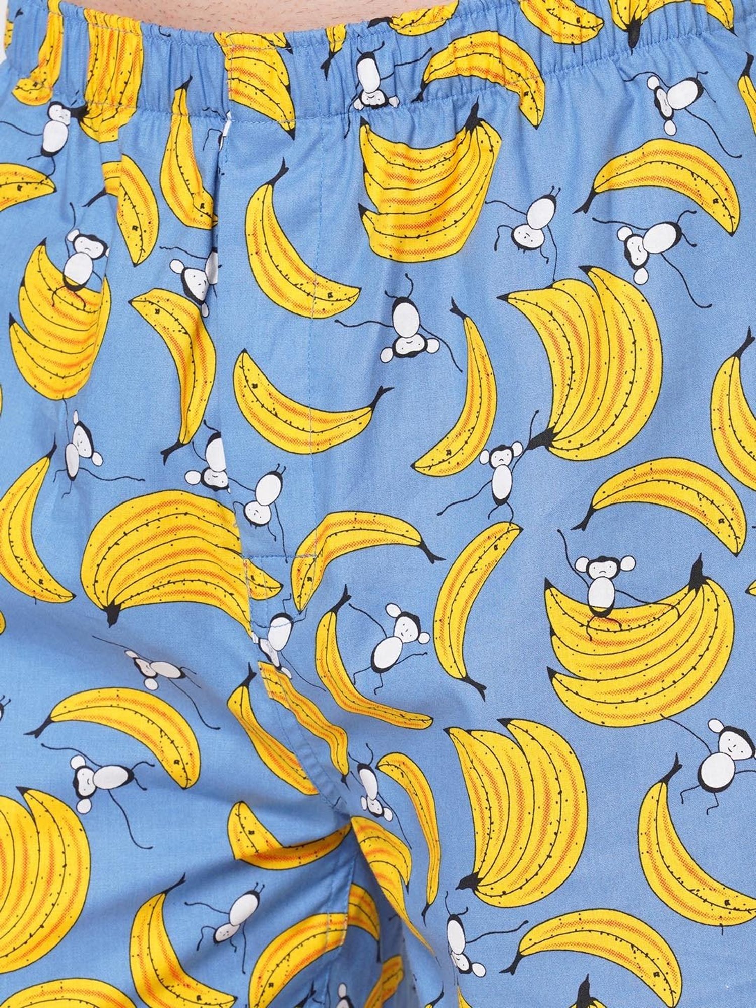 Fitz Blue & Mustard Printed Cotton Boxers