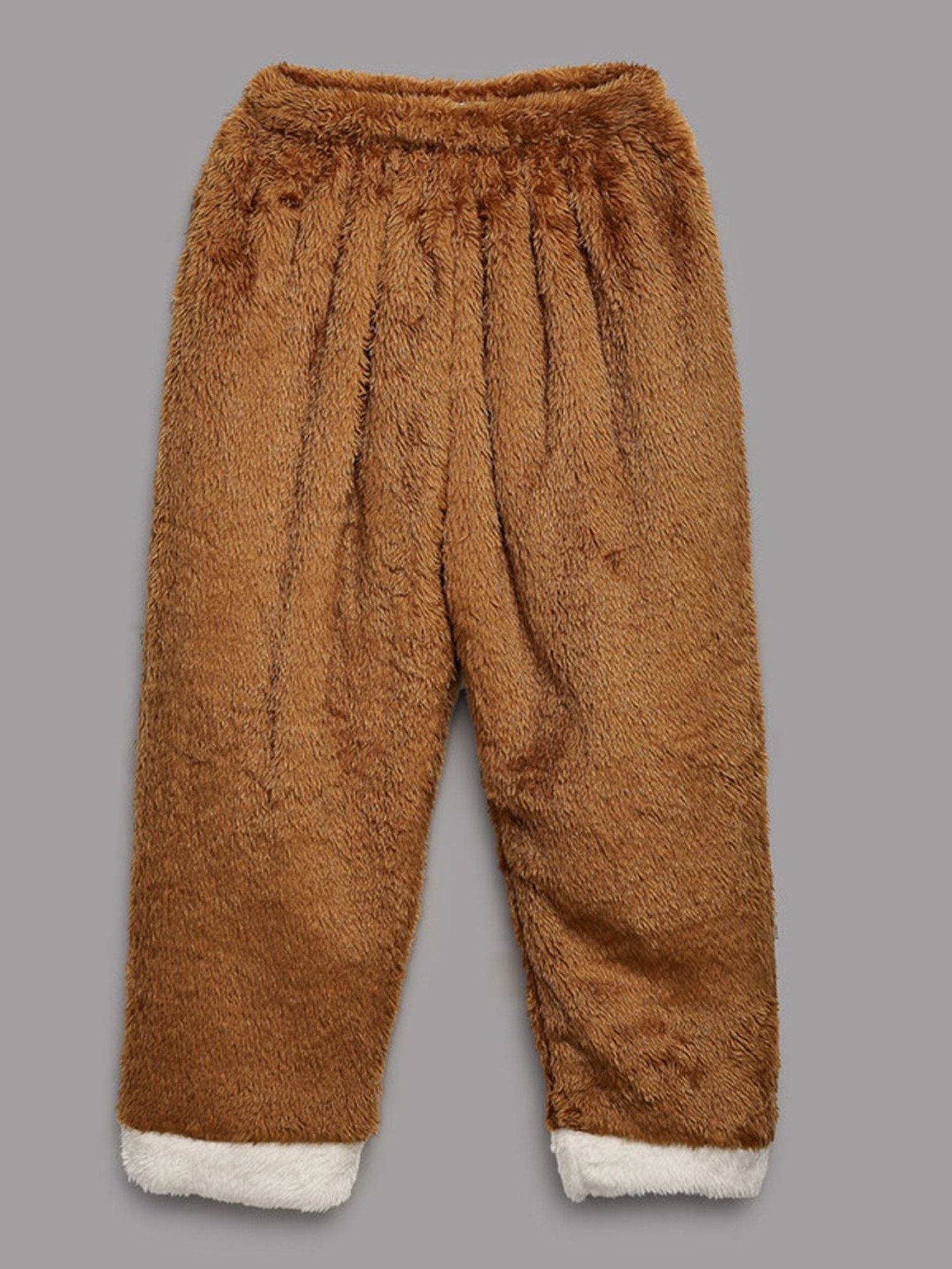 NEUDIS Girls Brown Solid Full Sleeves Sweatshirt with Trousers