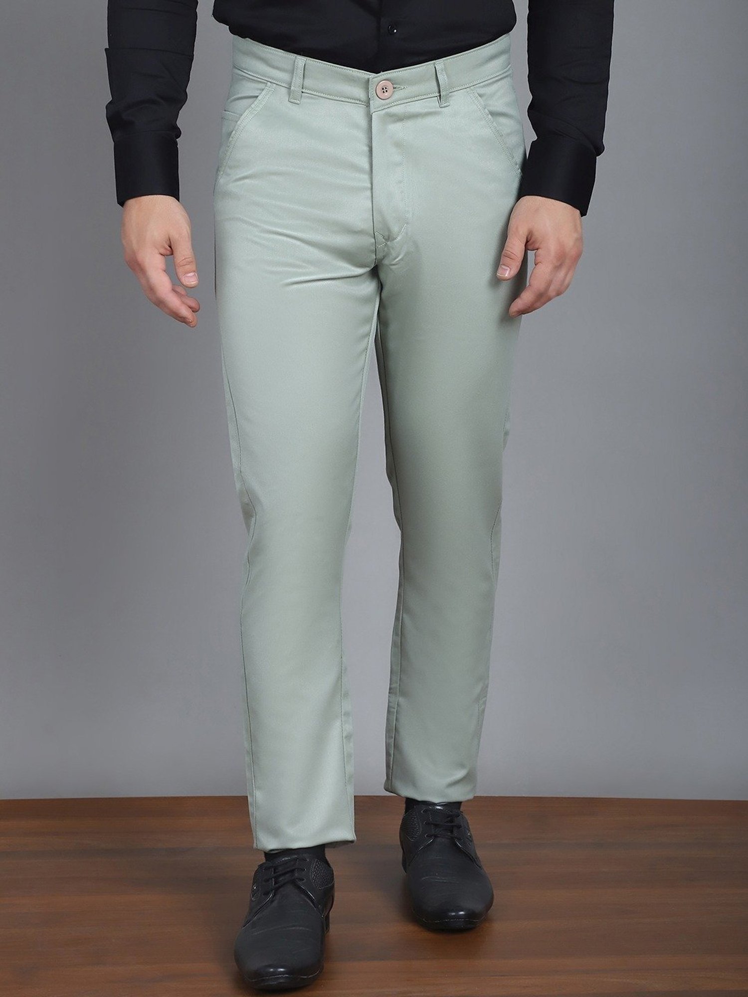 Jainish Sage Tapered Fit Trousers