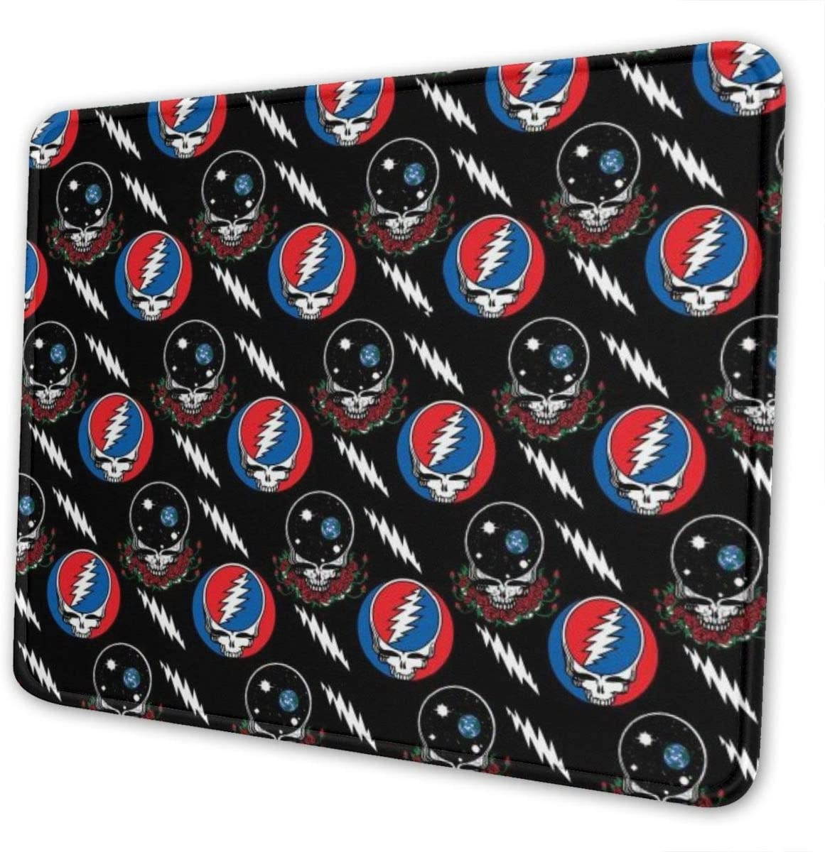 Colorful Grateful Skull Mousepad Anti-Slip Mouse Pad Mat Mice Mousepad Desktop Mouse Pad Laptop Mouse Pad Gaming Mouse Pad Dead Skulls Printed 7.1x8.7 inches/11.8x9.85 inches