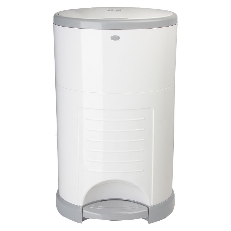 Dekor Mini Hands Free Diaper Pail - White