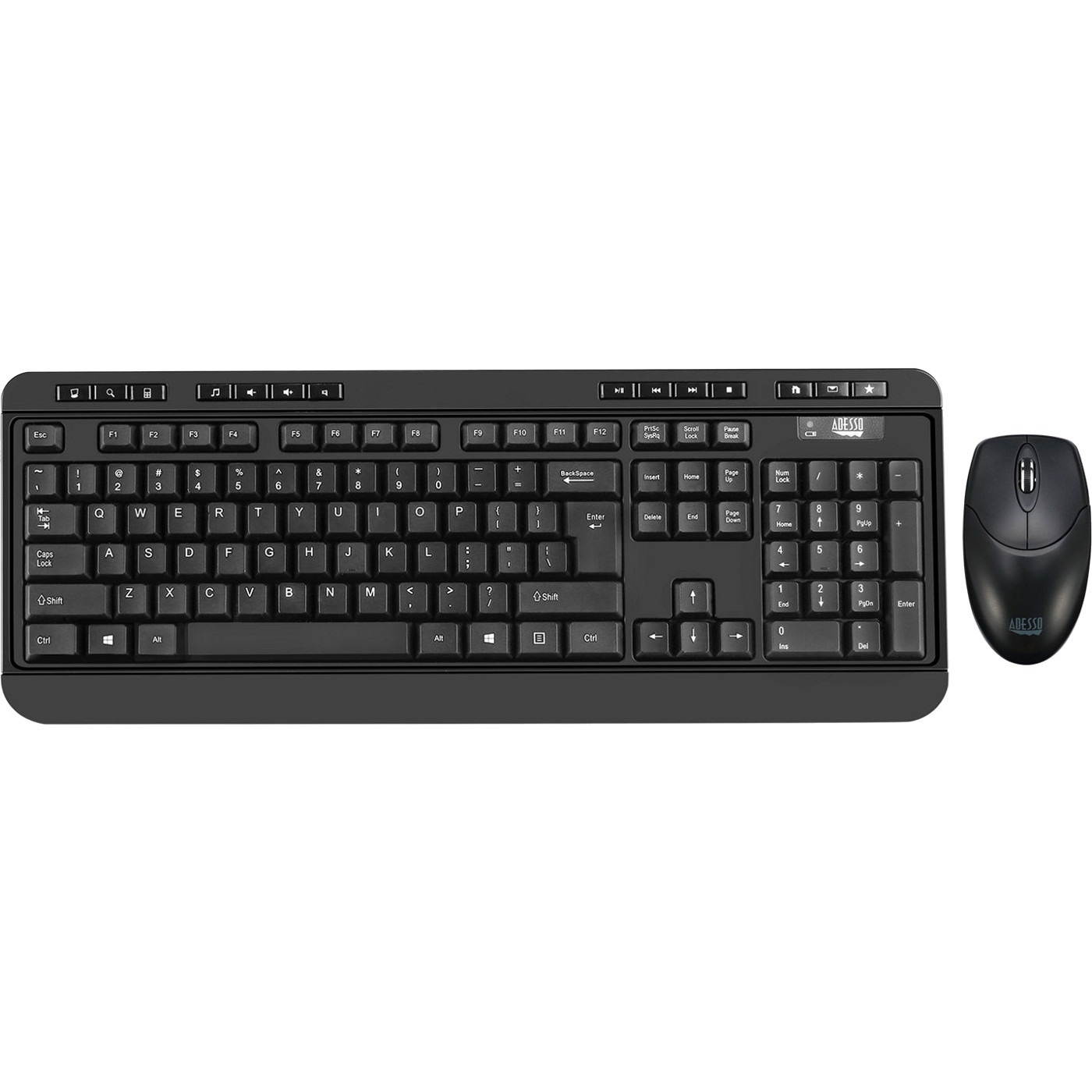 ADESSO WKB-1320CB ANTIMICROBIAL WIRELESS DESKETOP KEYBOARD & MOUSE COMBO
