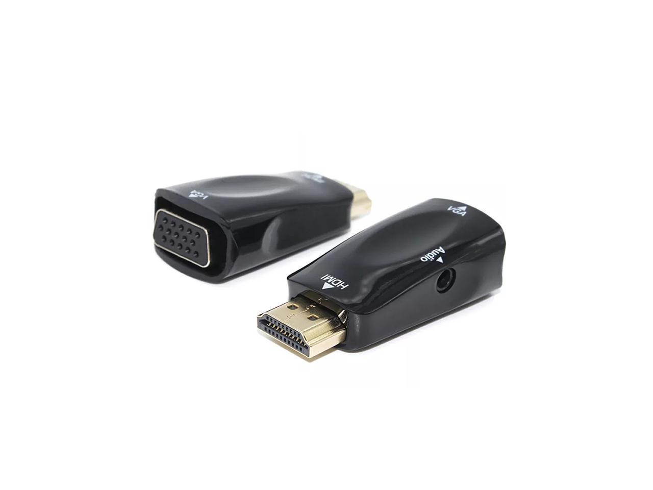 HDMI to VGA Adapter Audio Cable Converter Male to Female HD 1080P For PC Laptop TV Box Computer Display Projector Z2