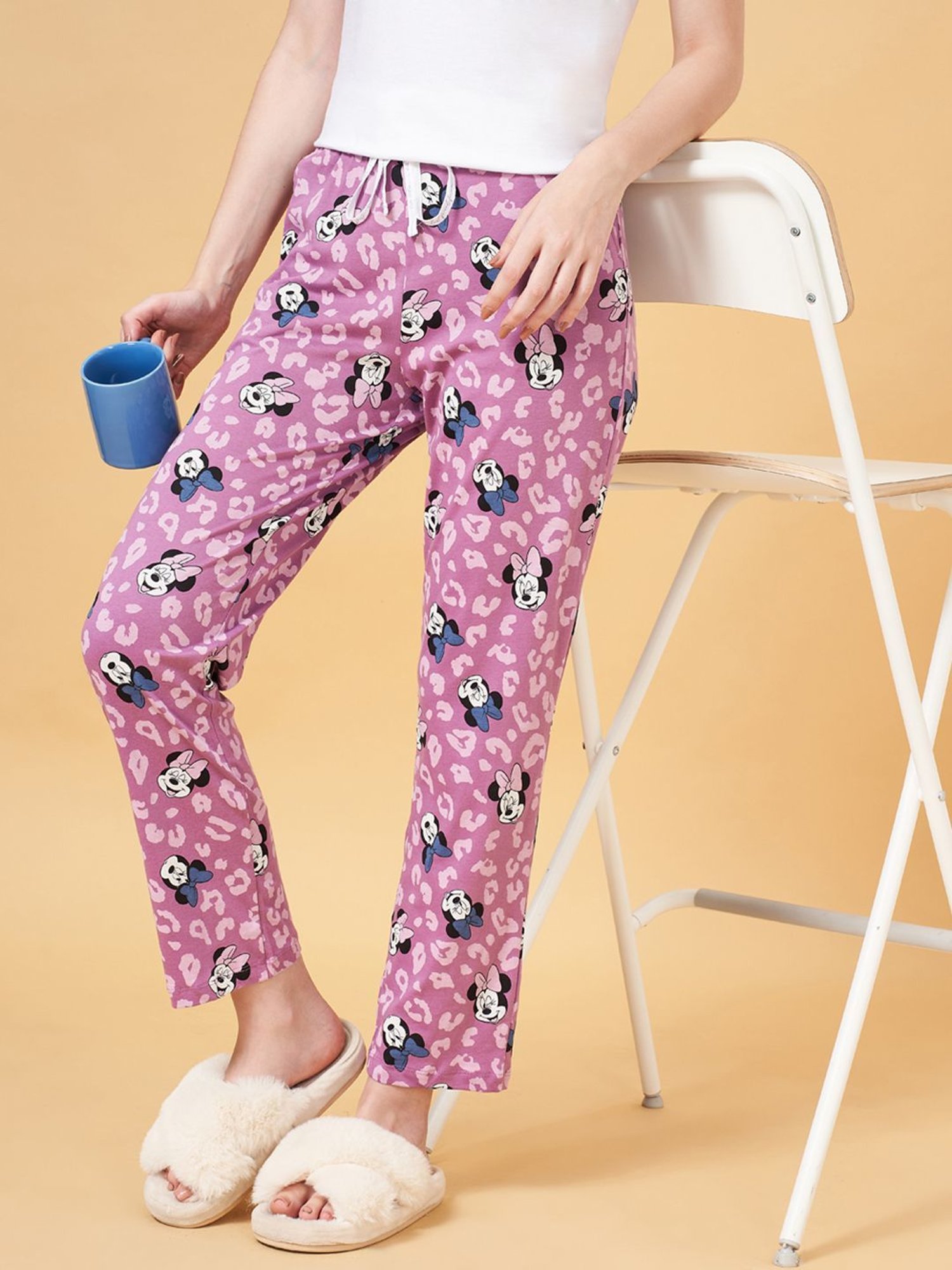 Dreamz by Pantaloons Lilac Cotton Printed Pyjamas