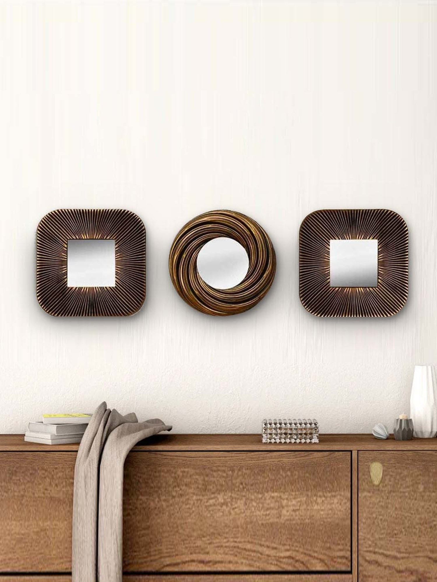 Art Street Silver Glass Bevelled In Rectangle Frameless Wall Mirror