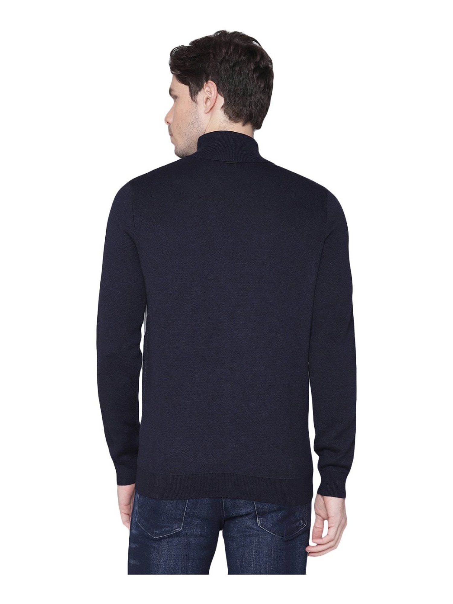 Antony Morato Navy & Grey Regular Fit Colour Block Sweater