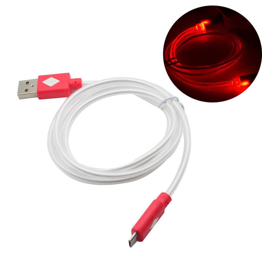 2018 Digital Universal 1M LED Light Micro USB Cable Charger Data Sync Cord Cable For Android Cell Phones Accessories