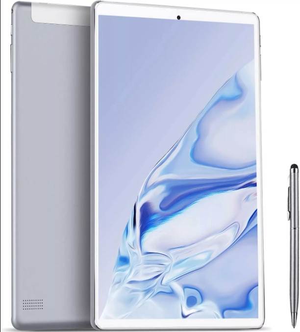 DWO 10.1 inch New Android 9.0 Quad Core Tablet PC Dual sim with 4GB RAM + 64GB Storage[Silver]