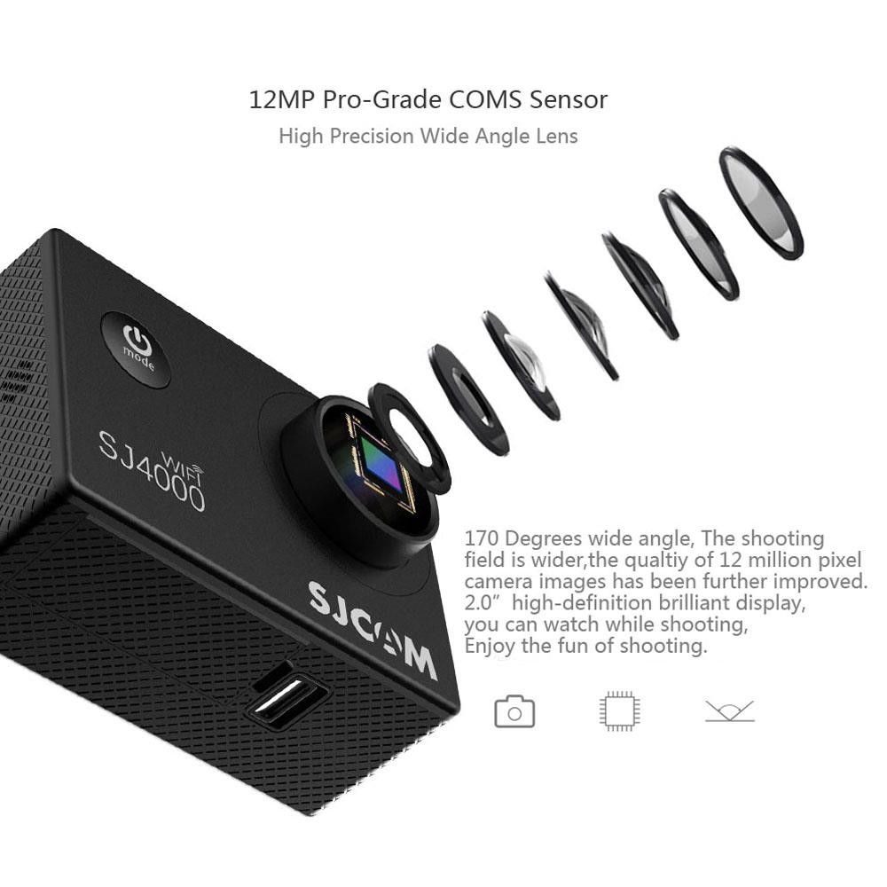 SJCAM SJ4000 WiFi Action Camera 1080P 2.0 inch Screen HD Diving 30M Waterproof Mini Camcorder - White