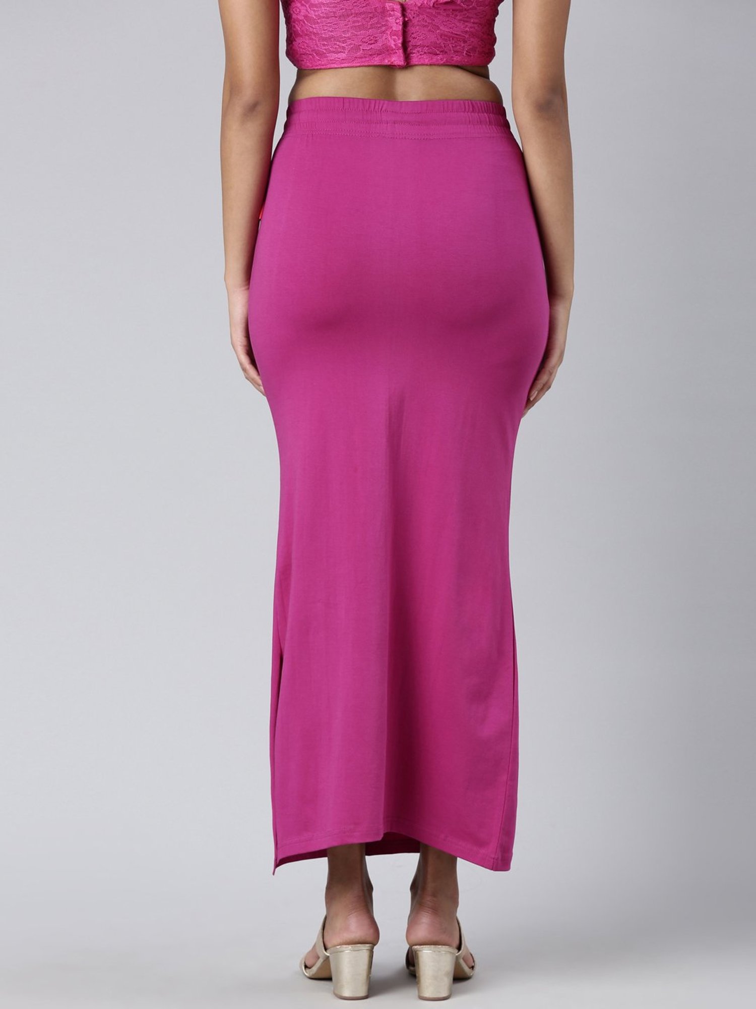 JCSS Purple Cotton Saree Shapewear