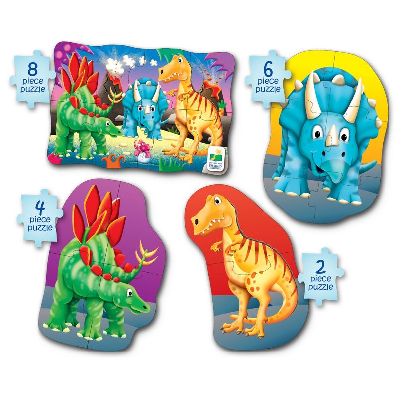 The Learning Journey My First 4-In-A-Box Puzzle Dinosaur 4 puzzles 2 to 8 pieces each