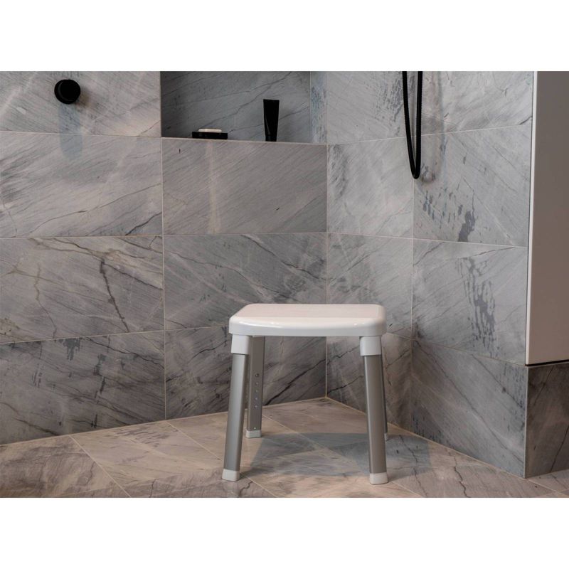 Deluxe Bathroom Stool White - evekare