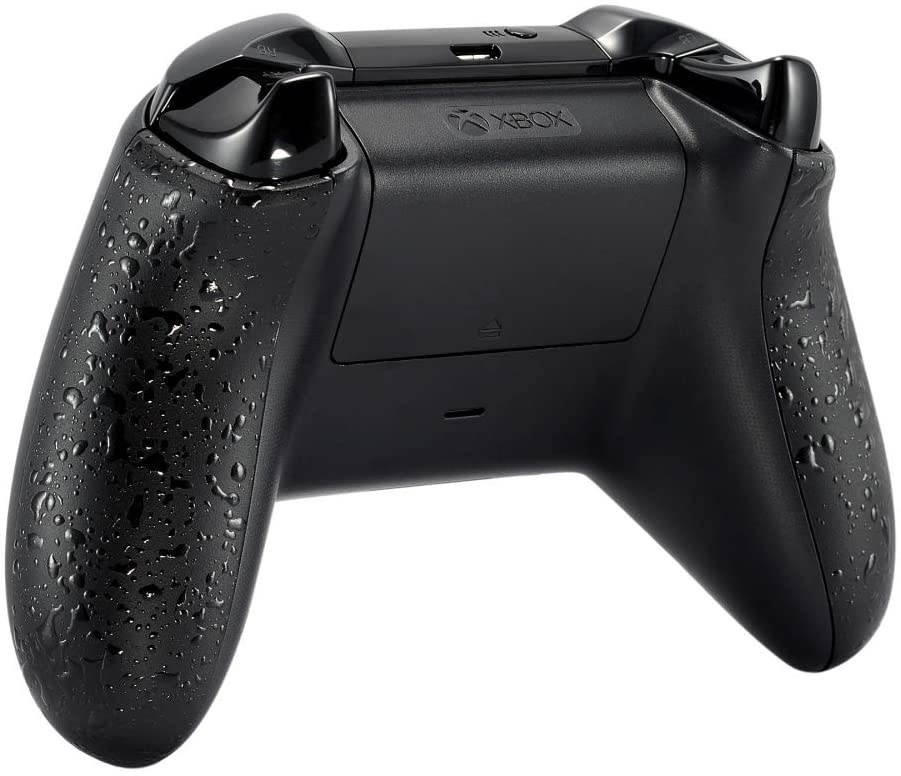 eXtremeRate Replacement Non-Slip Side Rails Handles, Game Improvement Back Panels for Xbox One S, Xbox One X Controller - Textured Black