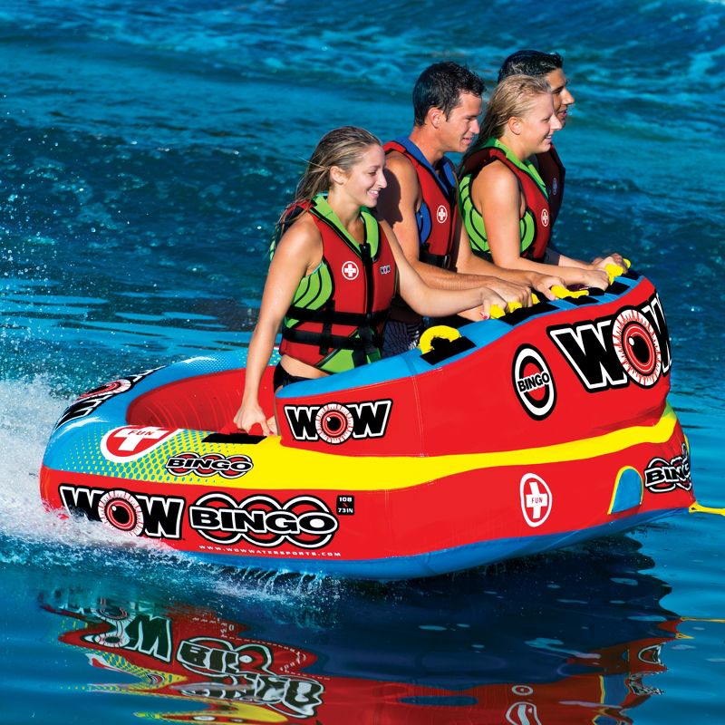 Wow Bingo 2 Inflatable 2 Person Seating Ride Cockpit Towable Water Sports Tube