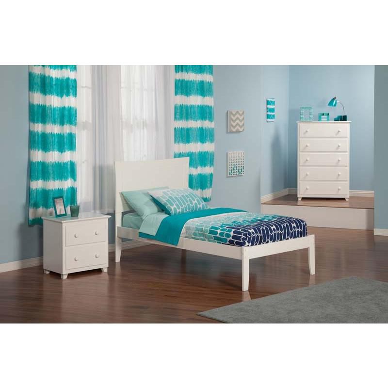 Metro Twin Open Foot White - Atlantic Furniture