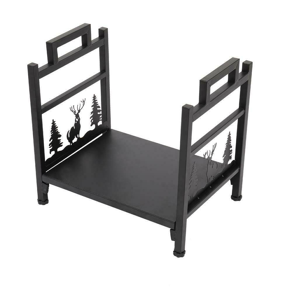 Metal Firewood Log Bin Wood Storage Holder Fireplace Kindling Stand US SHIP