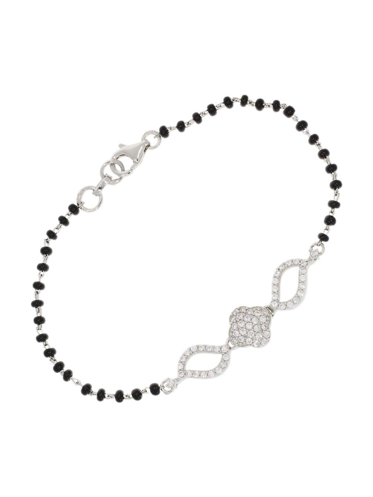 Anayra 92.5 Sterling Silver Mangalsutra Bracelet for Women