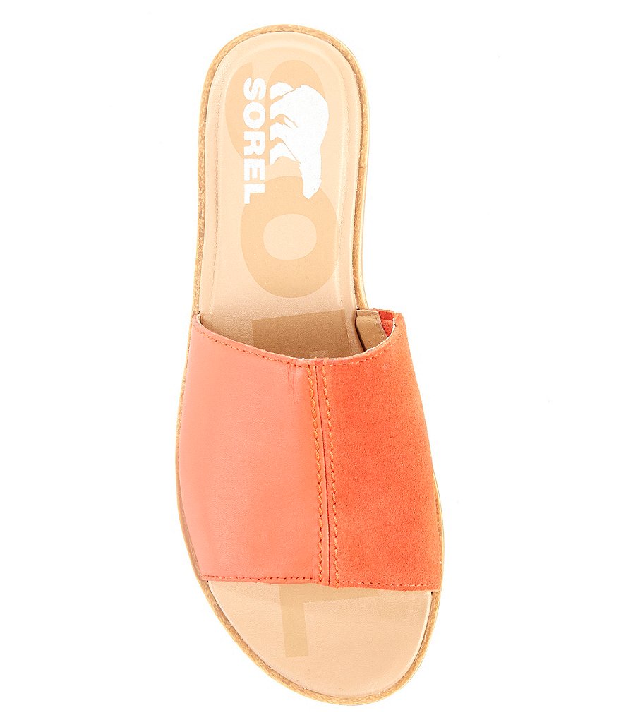 Sorel Ella2 Leather Suede Block Slides