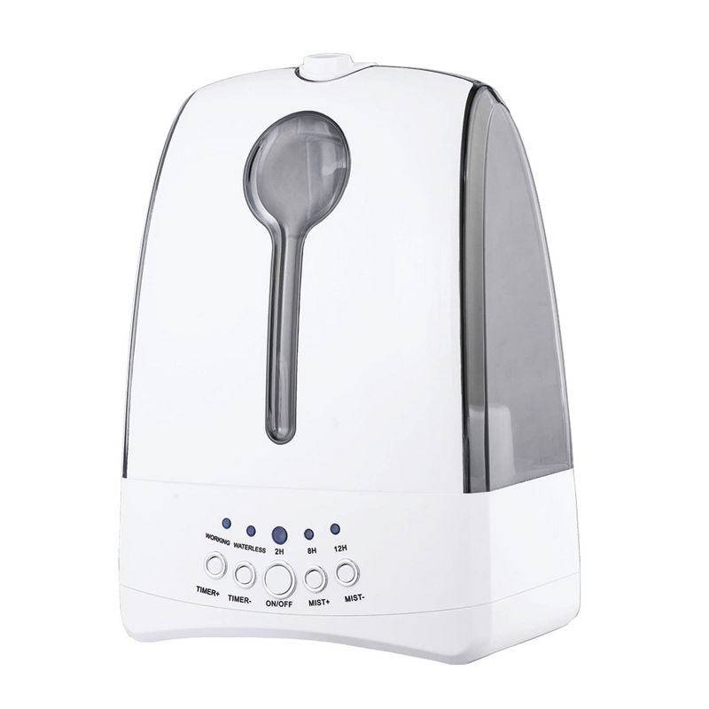 Optimus U-31003 Quiet Operation 2 Gallon Water Capacity Ultrasonic Cool Water Mist Vapor Humidifier with Built In Ionizer for Bedrooms, White