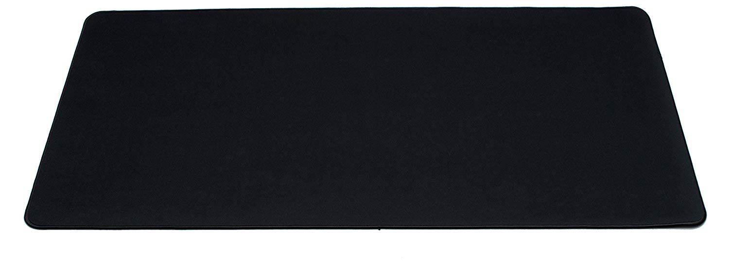 Black XXL Extended Gaming Mouse Mat/Pad - Large, Wide (Long) Mouse Pad, Stitched Edges, Speed Silky Smooth Surface - 36"x18"x0.12