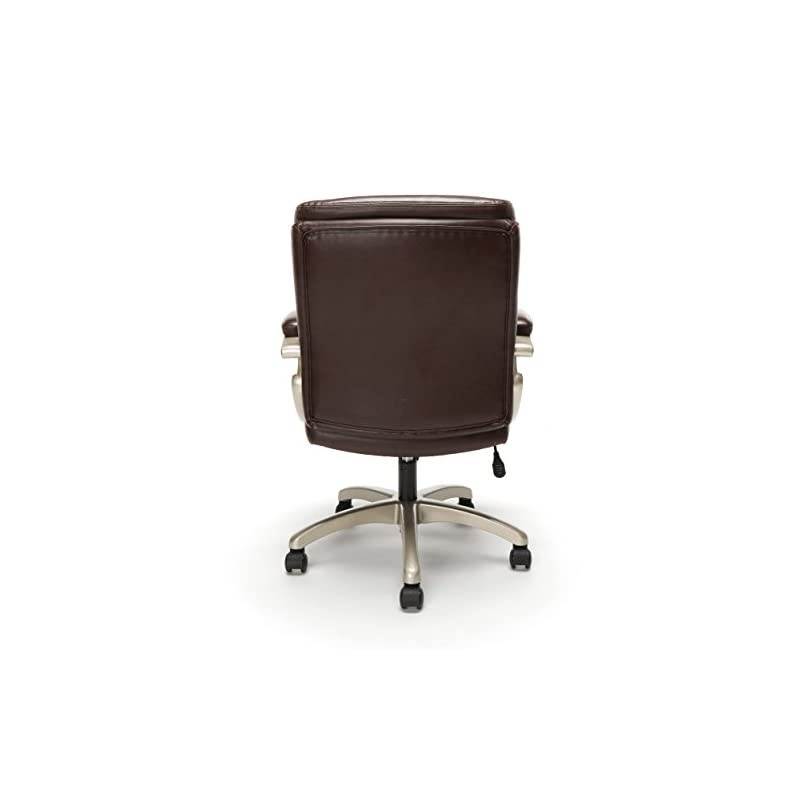 ESS Collection Executive Office Chair, in Brown with Champagne Frame (ESS-3020-BRN)