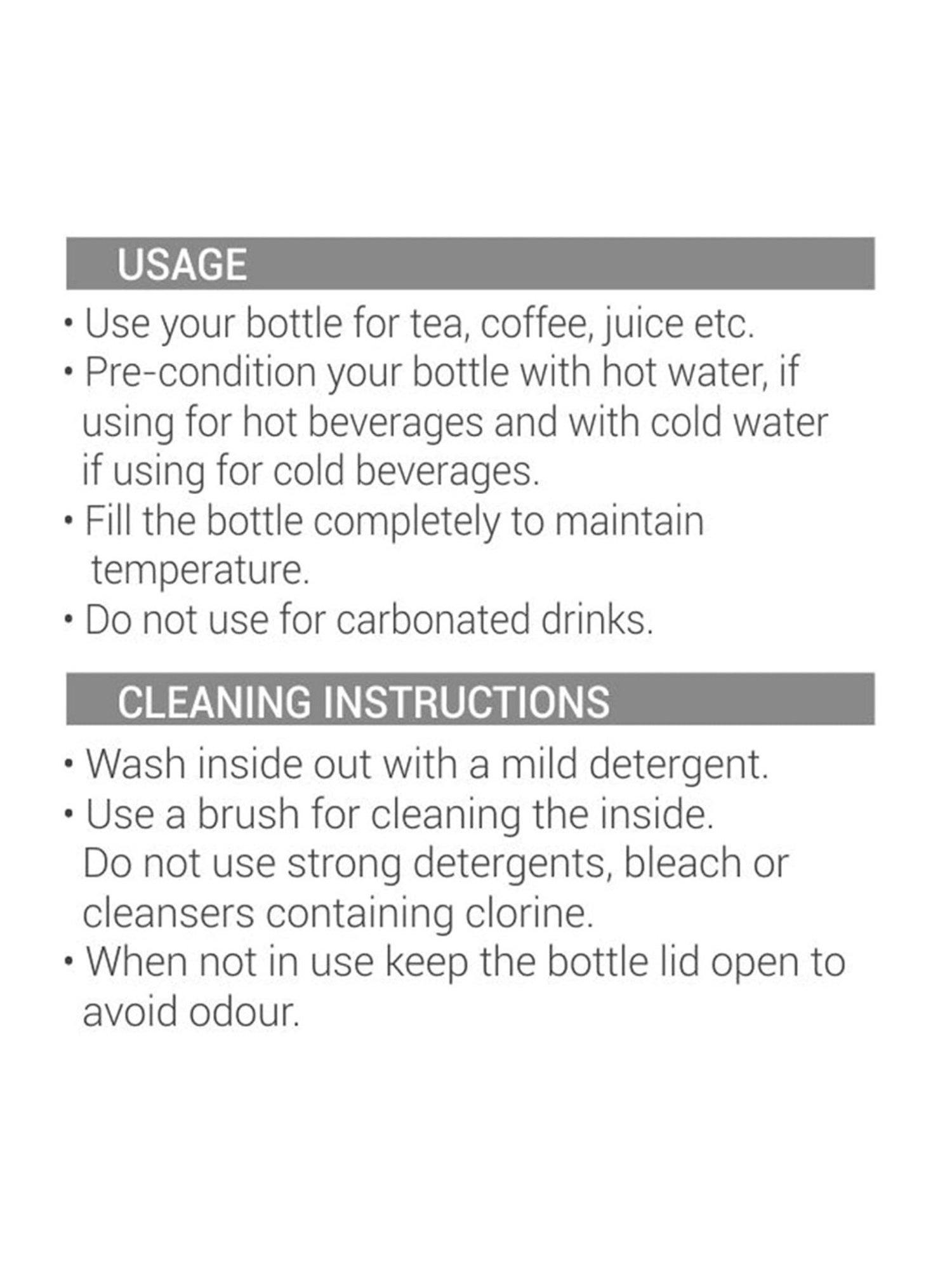 Milton Silver Stainless Steel Hot & Cold Water Bottle (790ml)