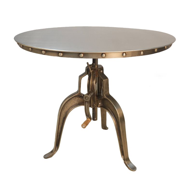 Velio Adjustable Dining Table Antique Nickle - Carolina Chair & Table